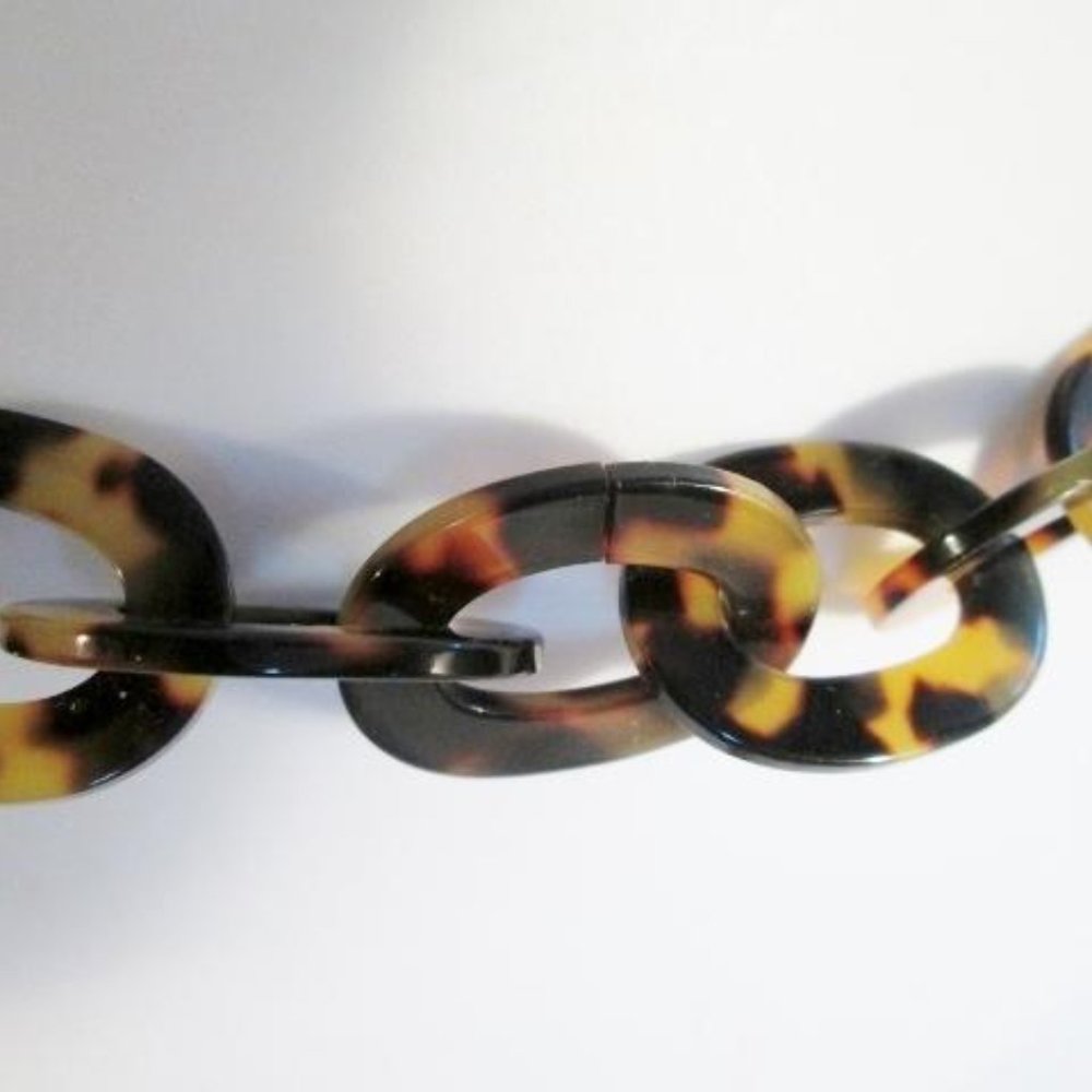 NEW JILL STUART USA "ANTIQUE TORTOISE" Belt Chain - Picture 2 of 3